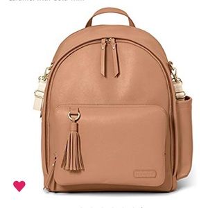 skiphop diaper backpack greenwich in caramel